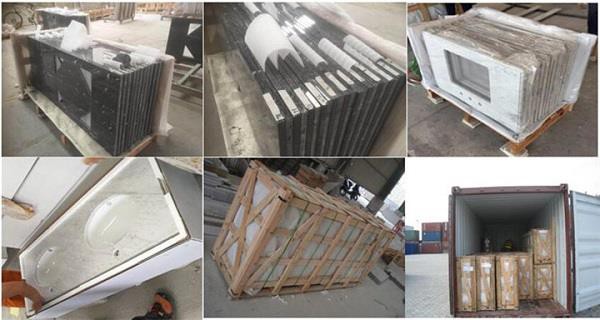 emerald pearl granite countertop packing and loading