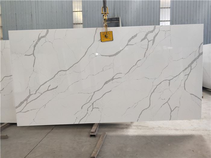 calacatta nflutter quartz for kitchen top