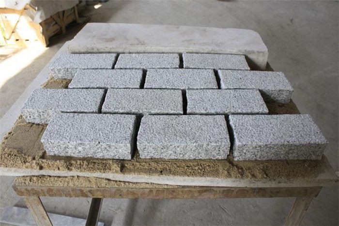 G603 granite cobble paving stone for outdoors