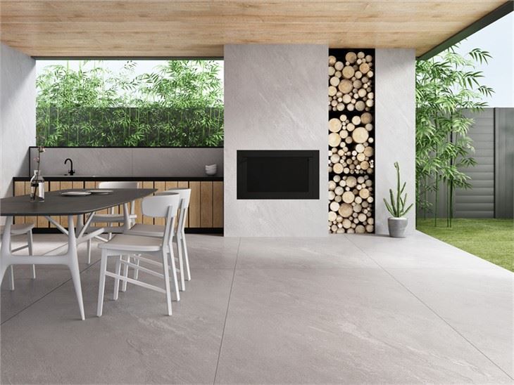 beige porcelain paving slabs for floor