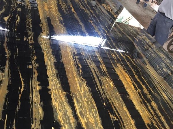 black marble tiles shower polished