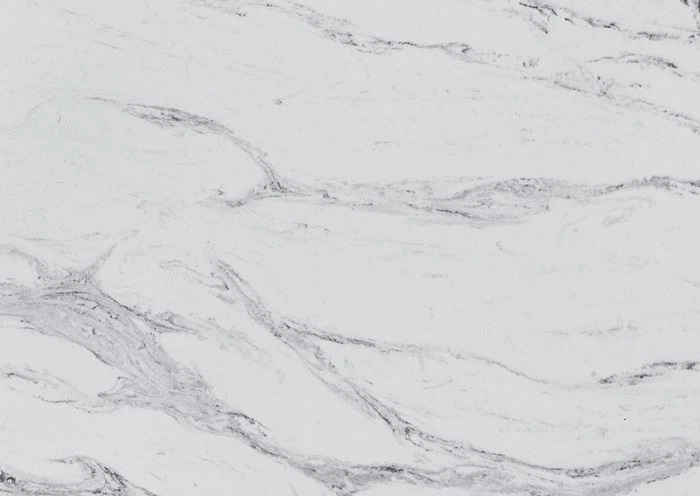 Cloudy white quartz slab