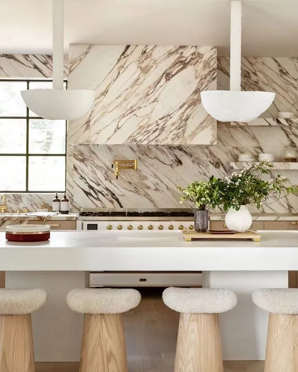 Calacatta Oro Marble Kitchen