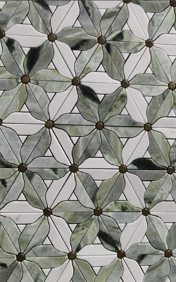 Green Leaf Marble Mosaic Tile