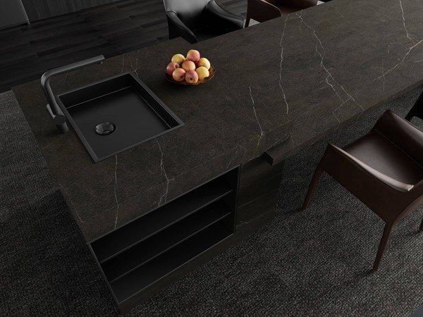 Lightning Black Sintered Stone Countertops