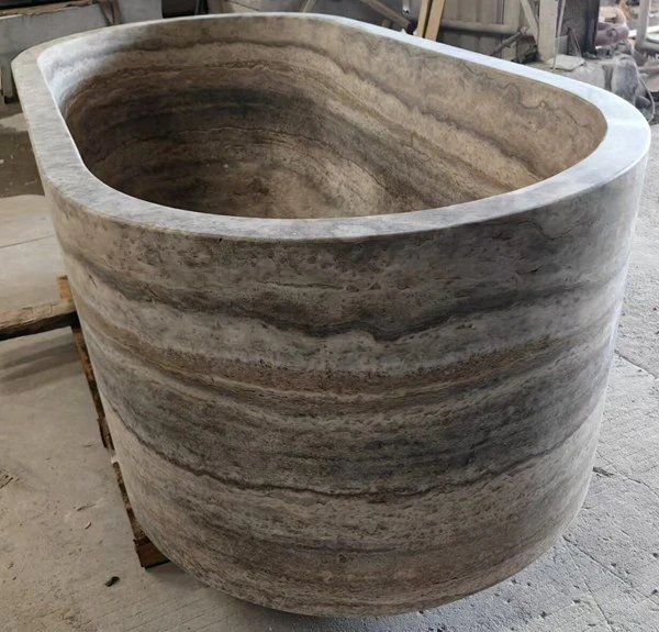 Silver Travertine tub