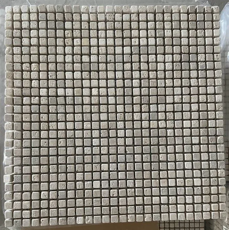 Tumbled travertin mozayik